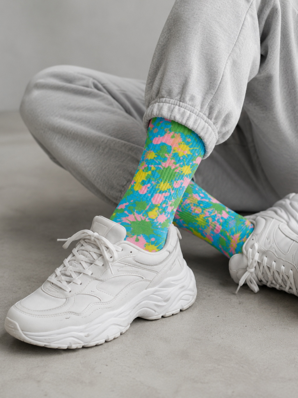 Neon Splash - Sublimation Performance Crew Socks