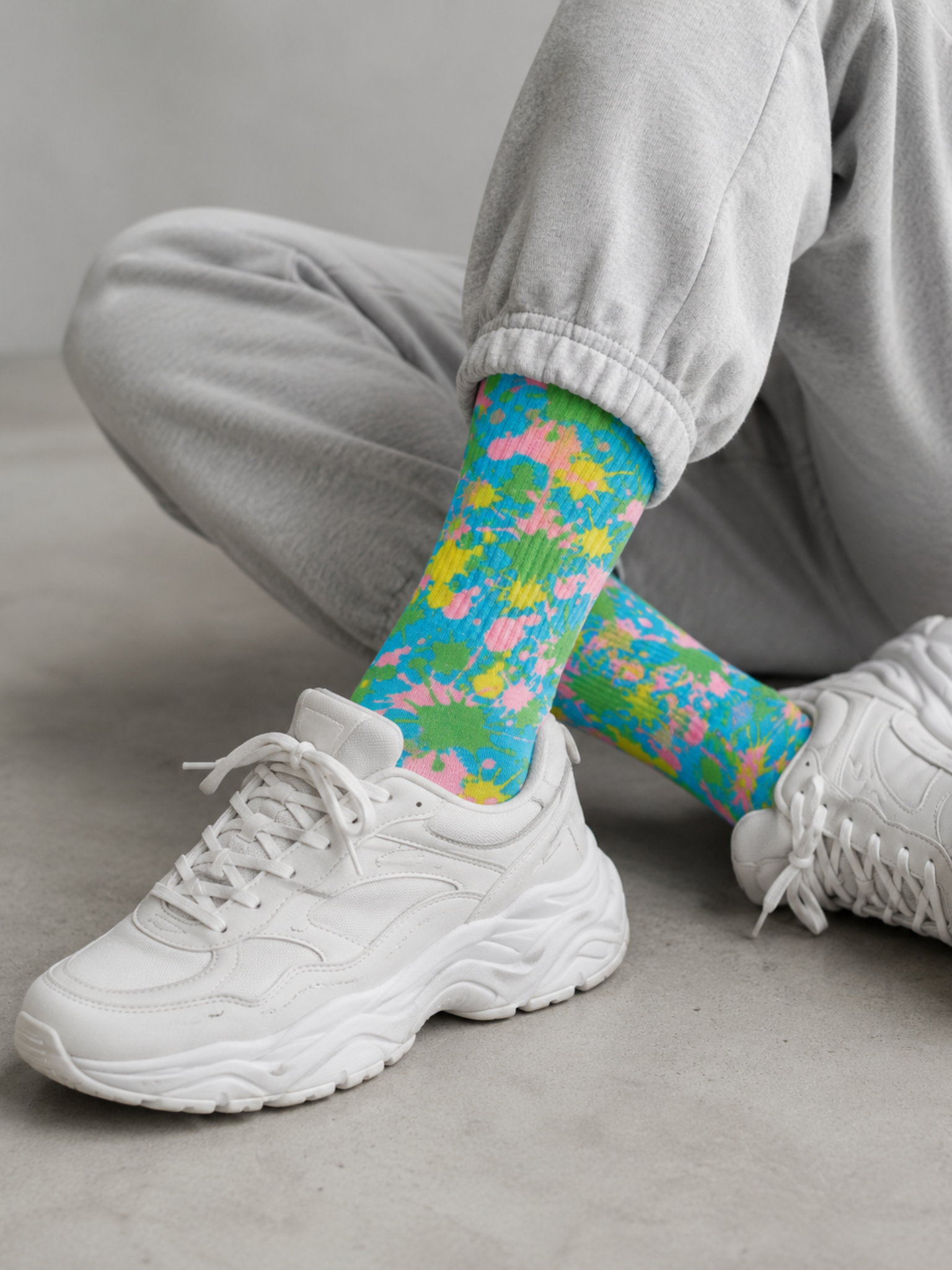 Neon Splash - Sublimation Performance Crew Socks