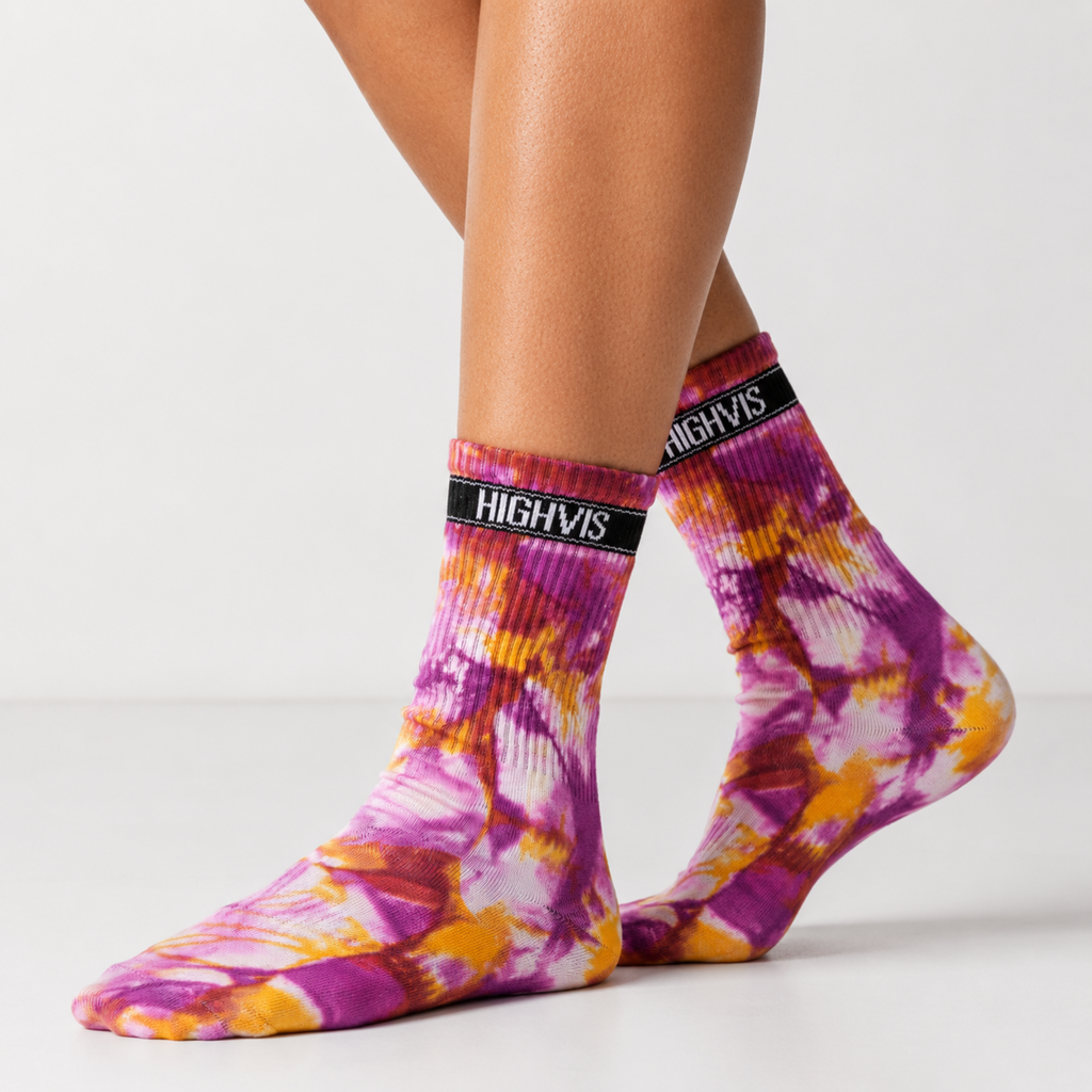 Cosmic Sunset - Hand Dyed Performance Crew Socks