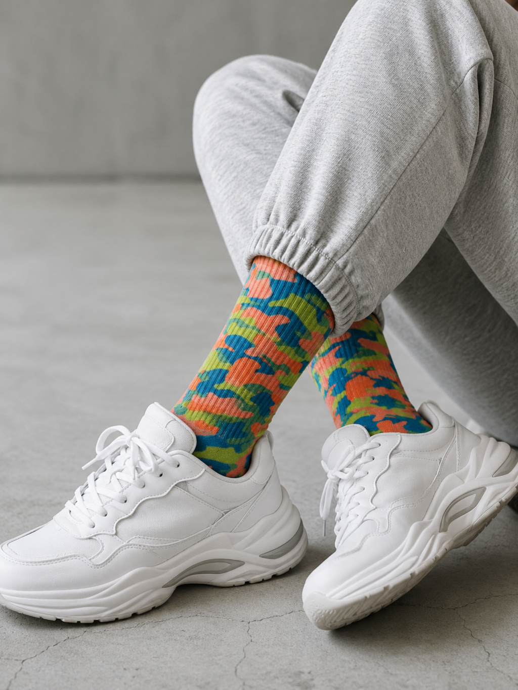 Wild Camo - Sublimation Performance Crew Socks