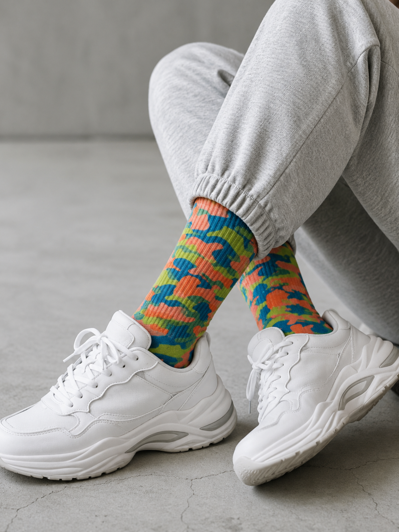 Wild Camo - Sublimation Performance Crew Socks