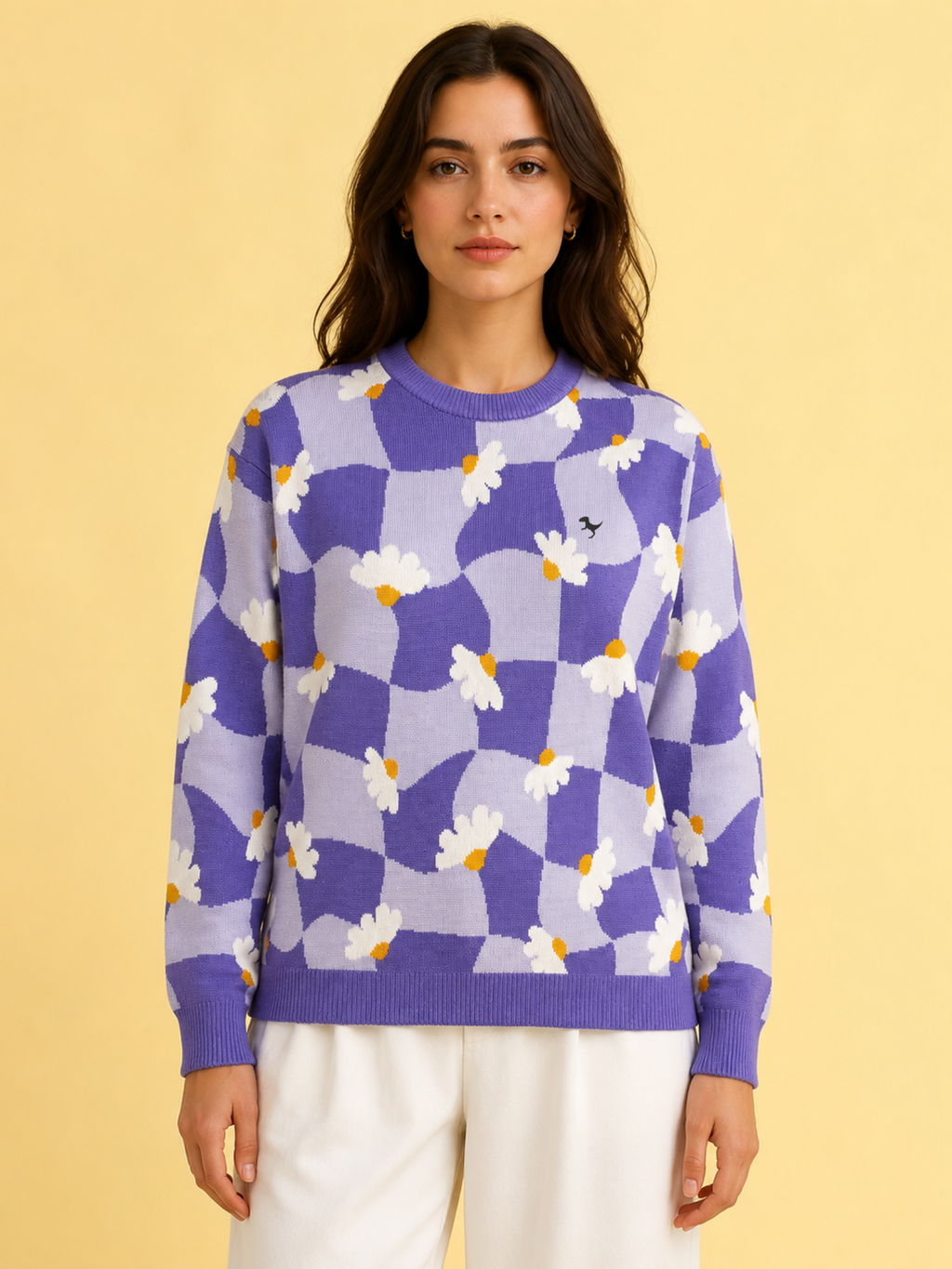 Flower Funk - Jacquard Knit Sweater