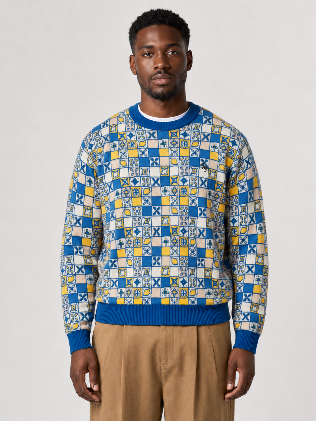 Lemon Tile - Jacquard Knit Sweater