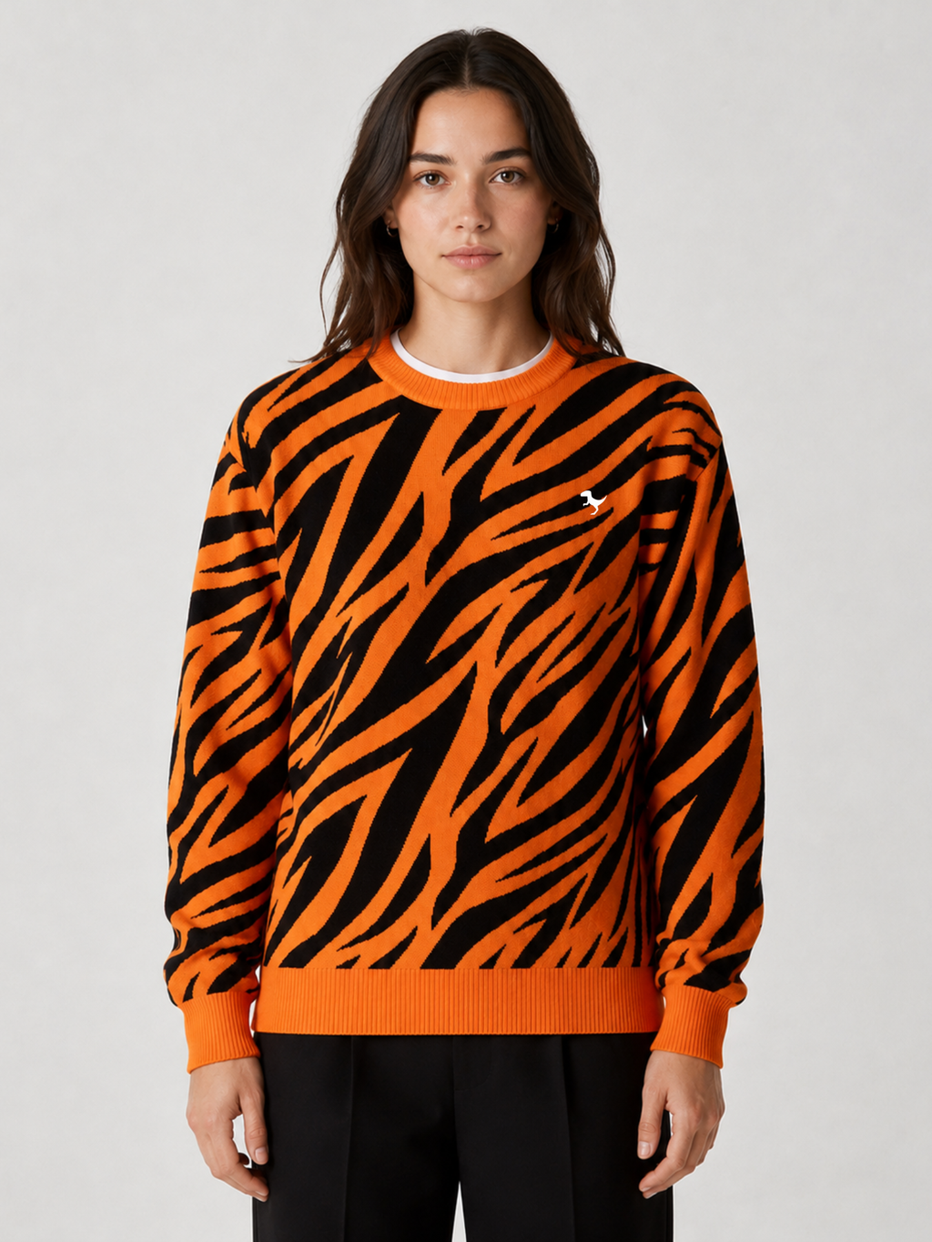 Tiger - Jacquard Knit Sweater