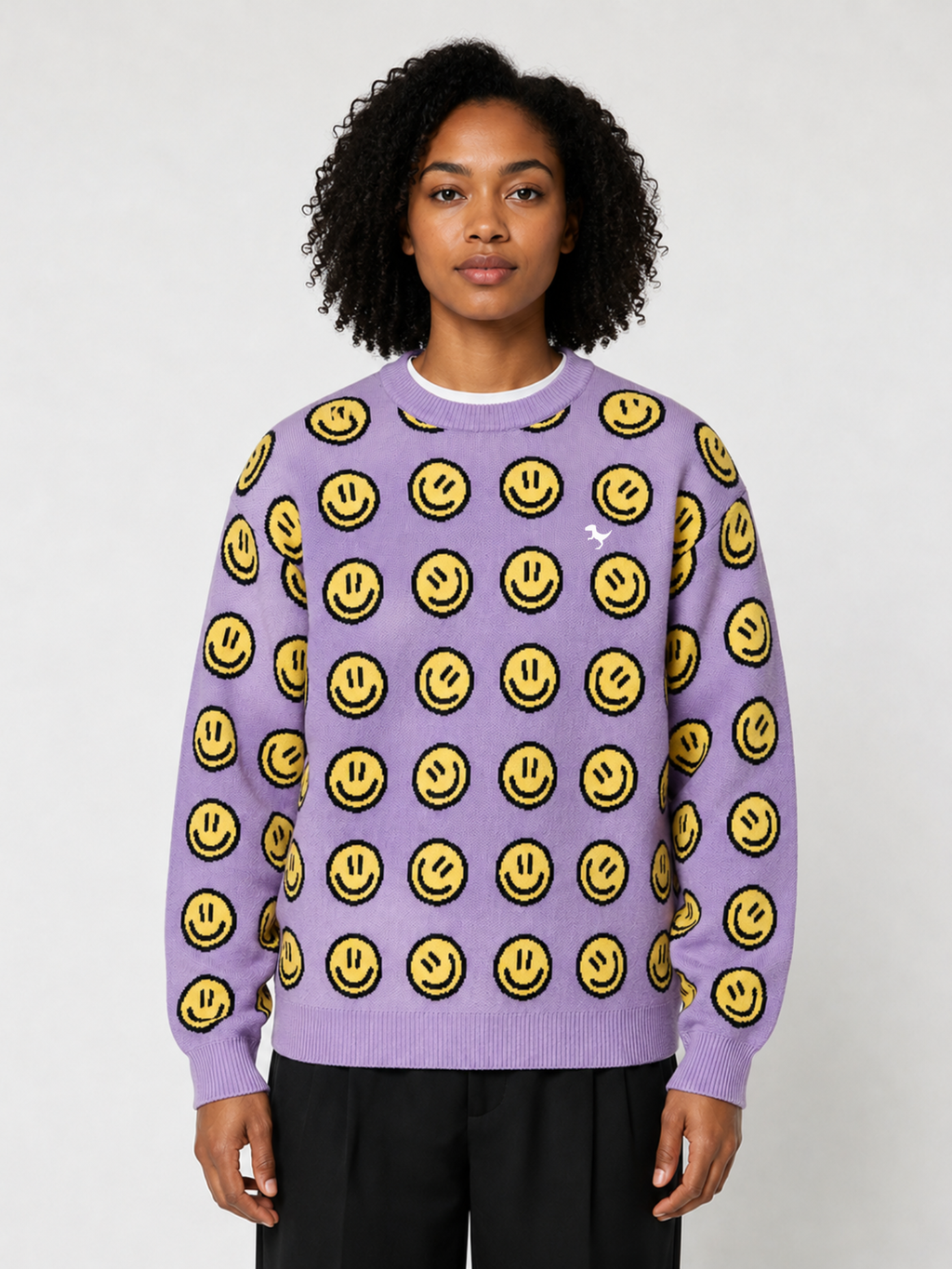 Smiley - Jacquard Knit Sweater