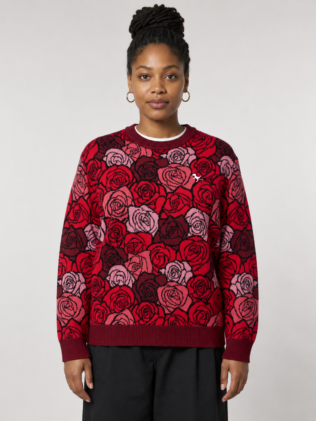 Rose - Jacquard Knit Sweater