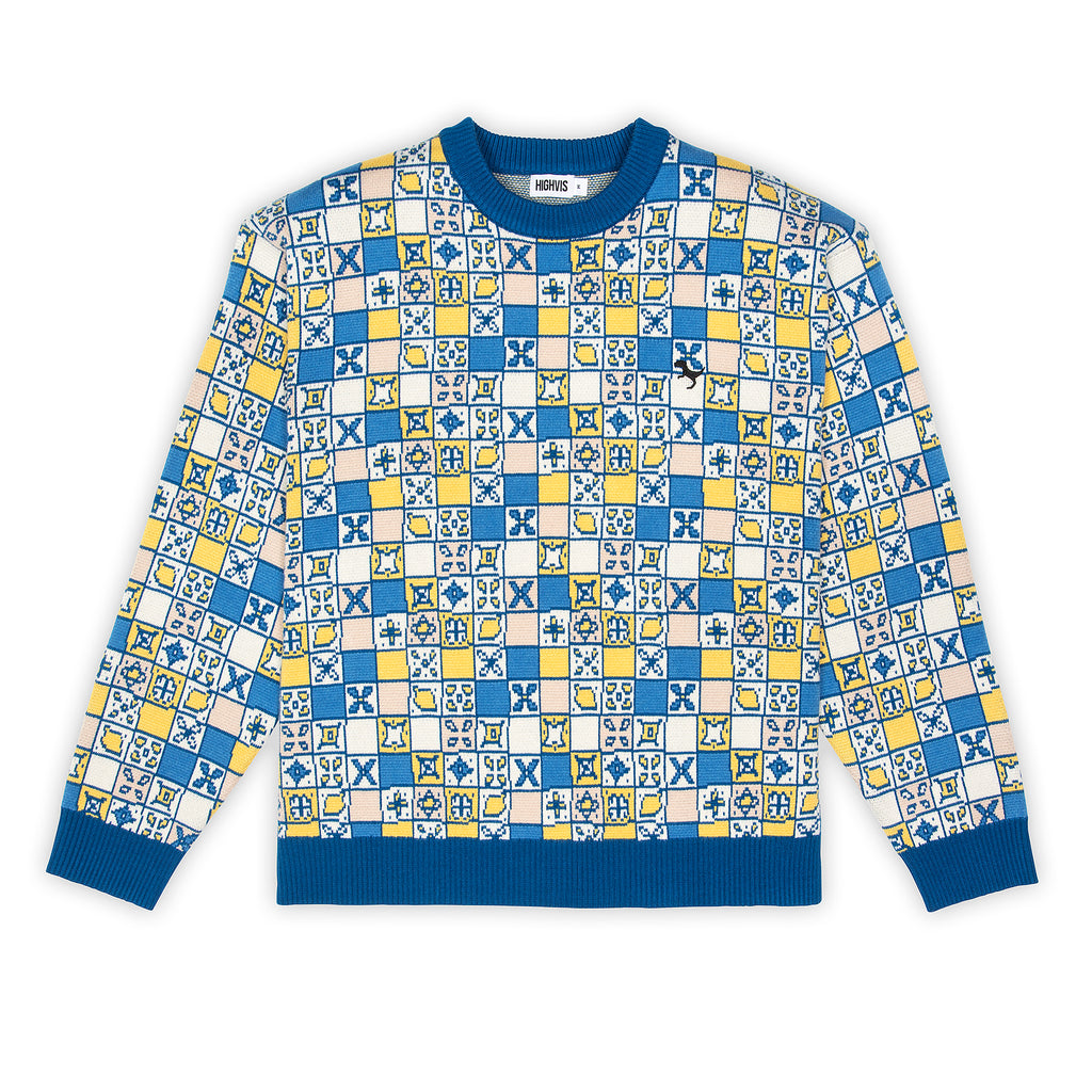 Lemon Tile - Jacquard Knit Sweater