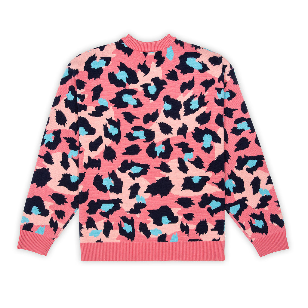 Pink Leopard - Jacquard Knit Sweater