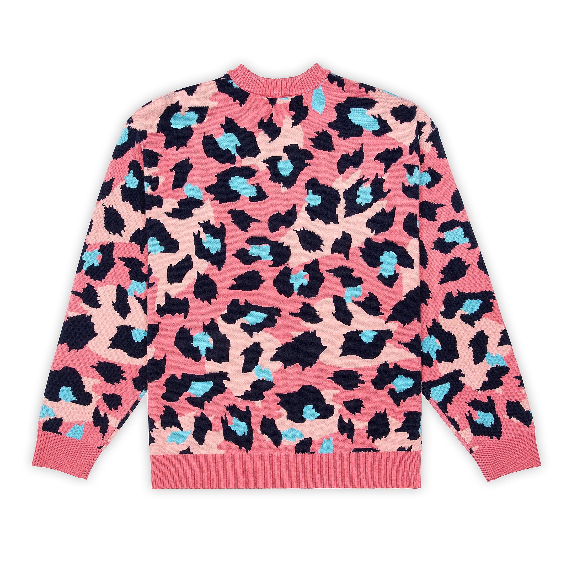 Pink Leopard - Jacquard Knit Sweater