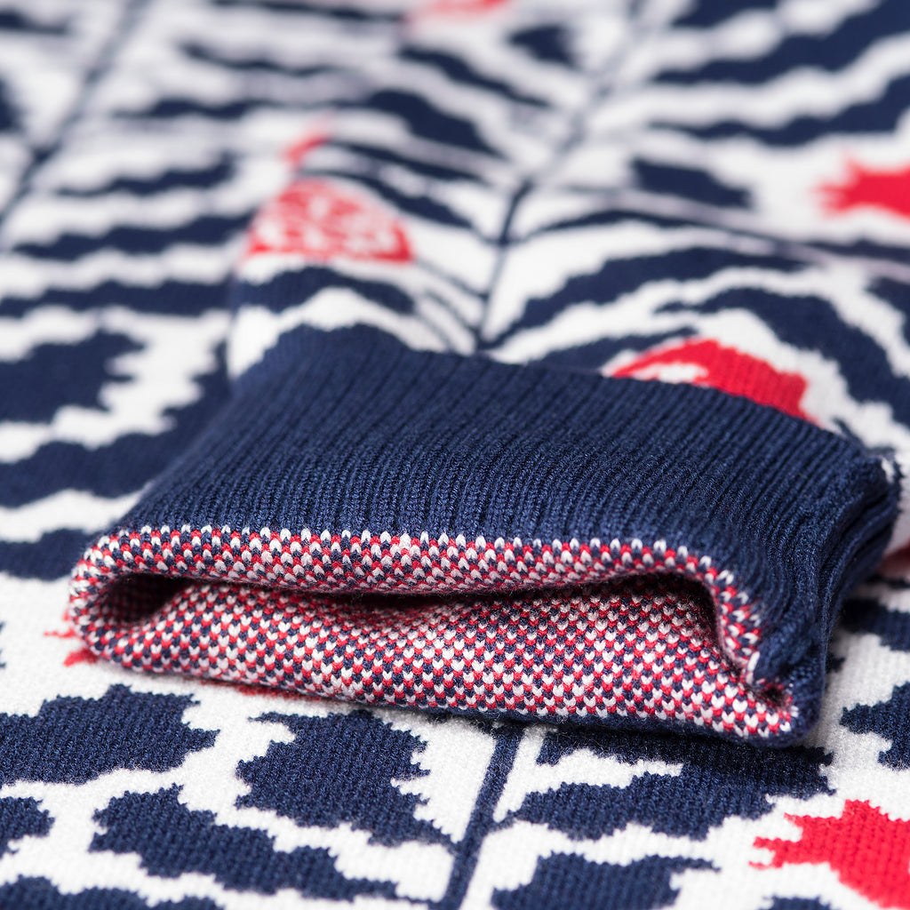 Pomegranate - Jacquard Knit Sweater