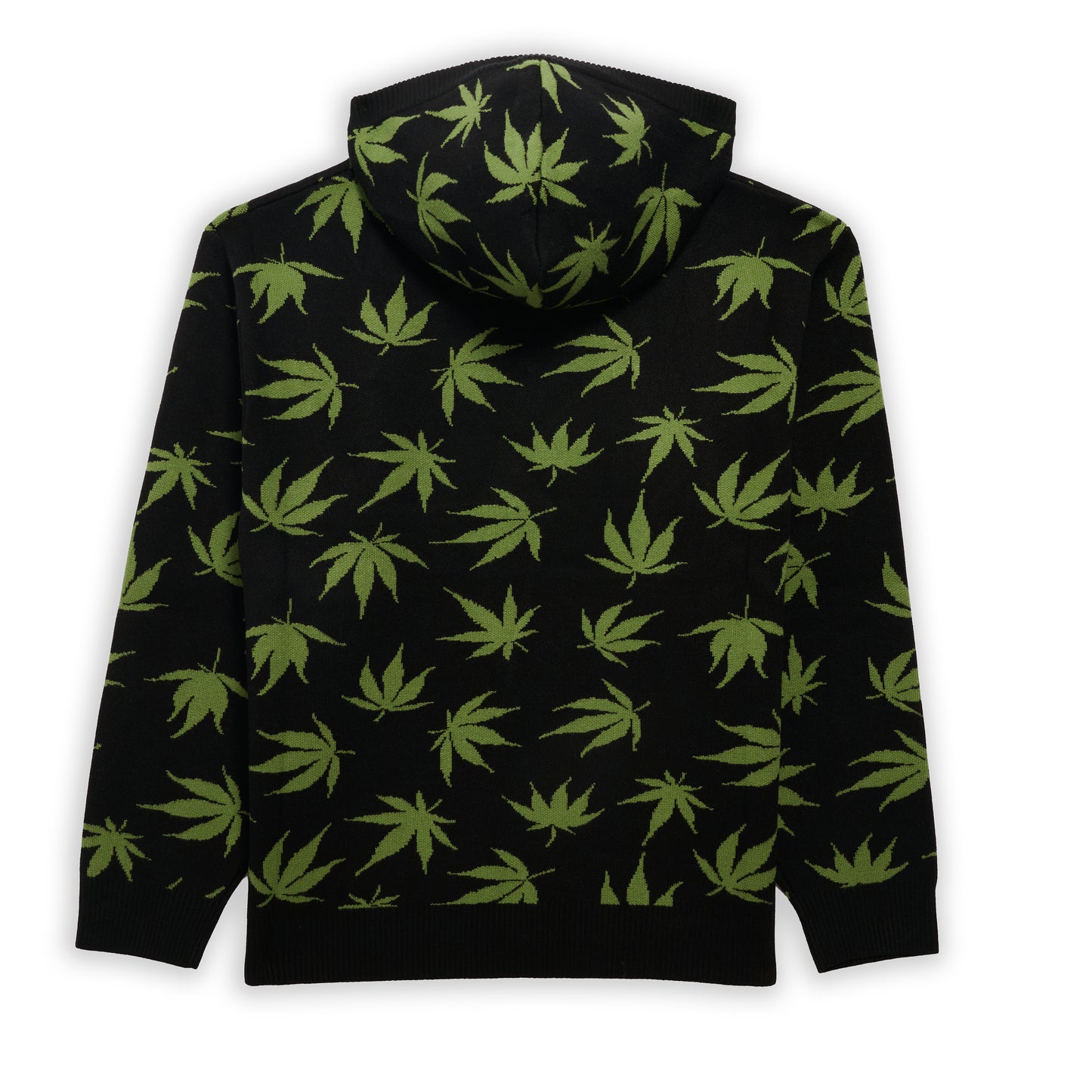 Cannabis Weed Leaf Knit Hoodie 