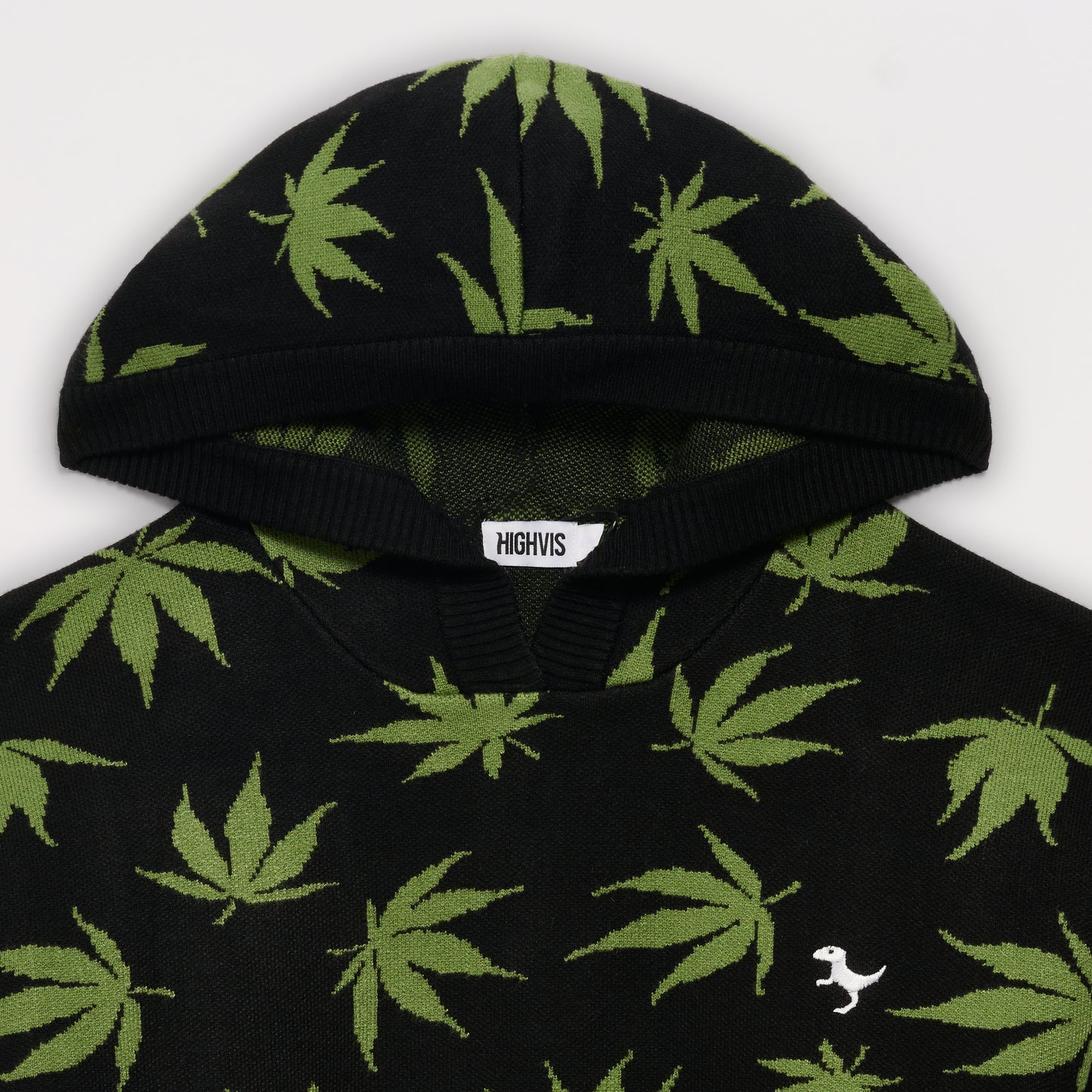 Hemp Cannabis Weed Oversized Knit Hoodie