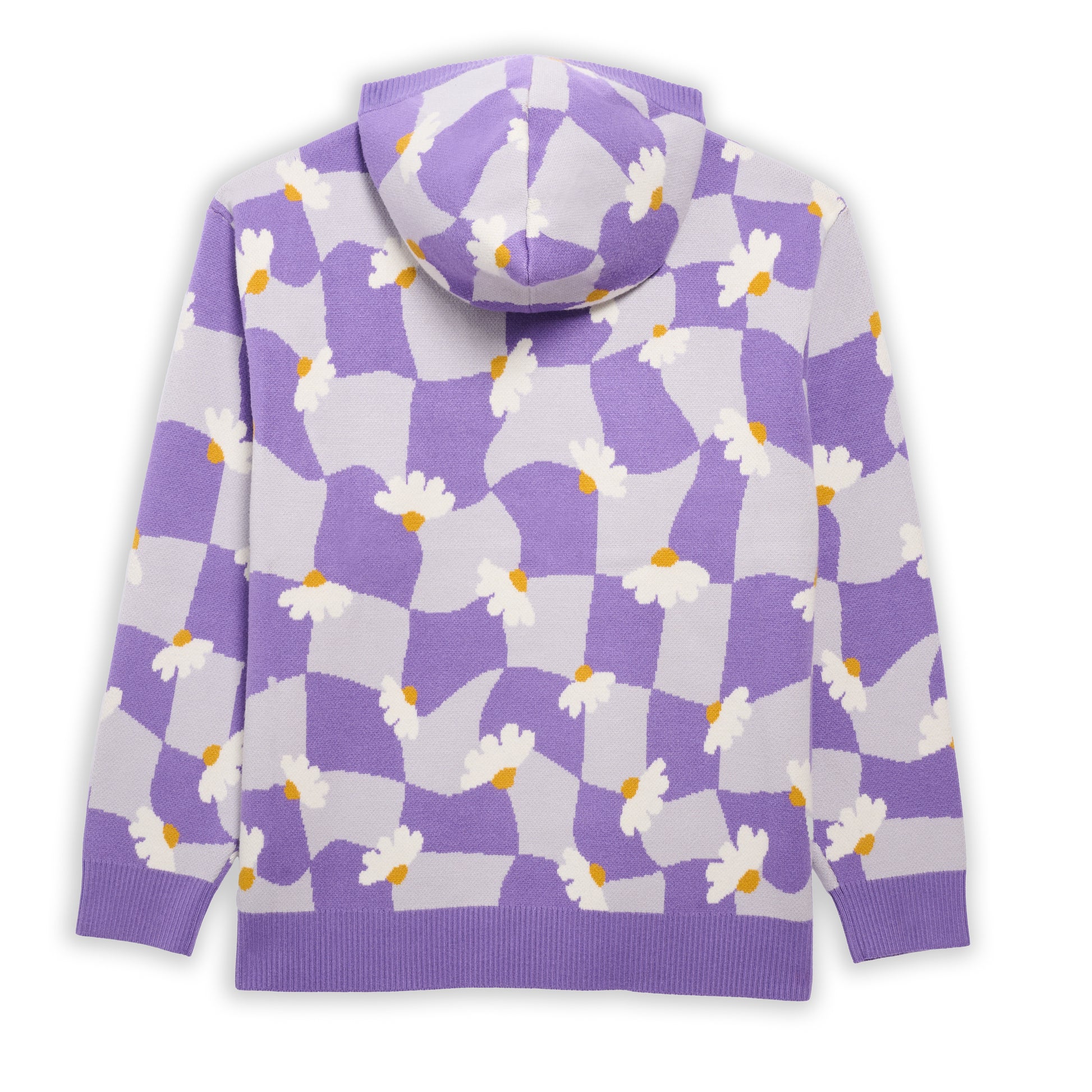 Groovy Daisies Oversized Knit Hoodie  