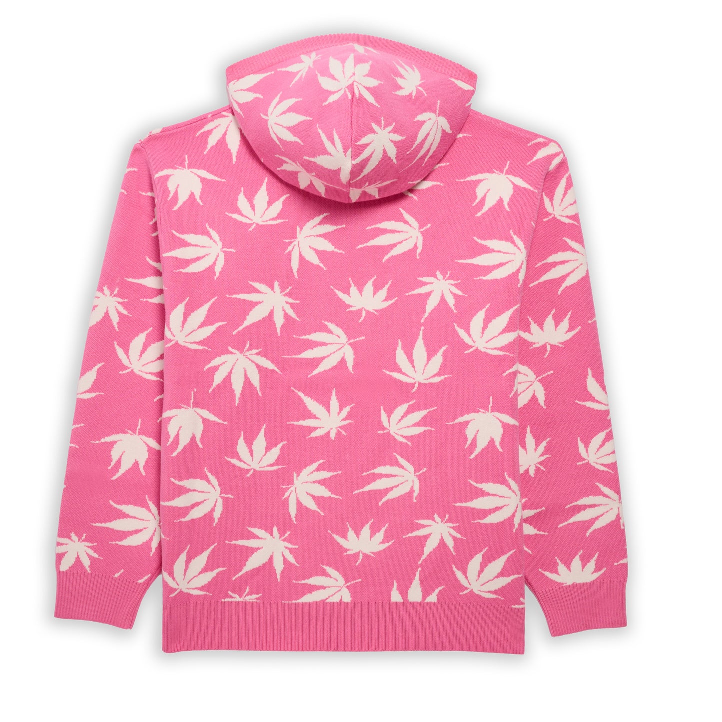 Pink Hemp Wed Knit Hoodie Heavyweight 