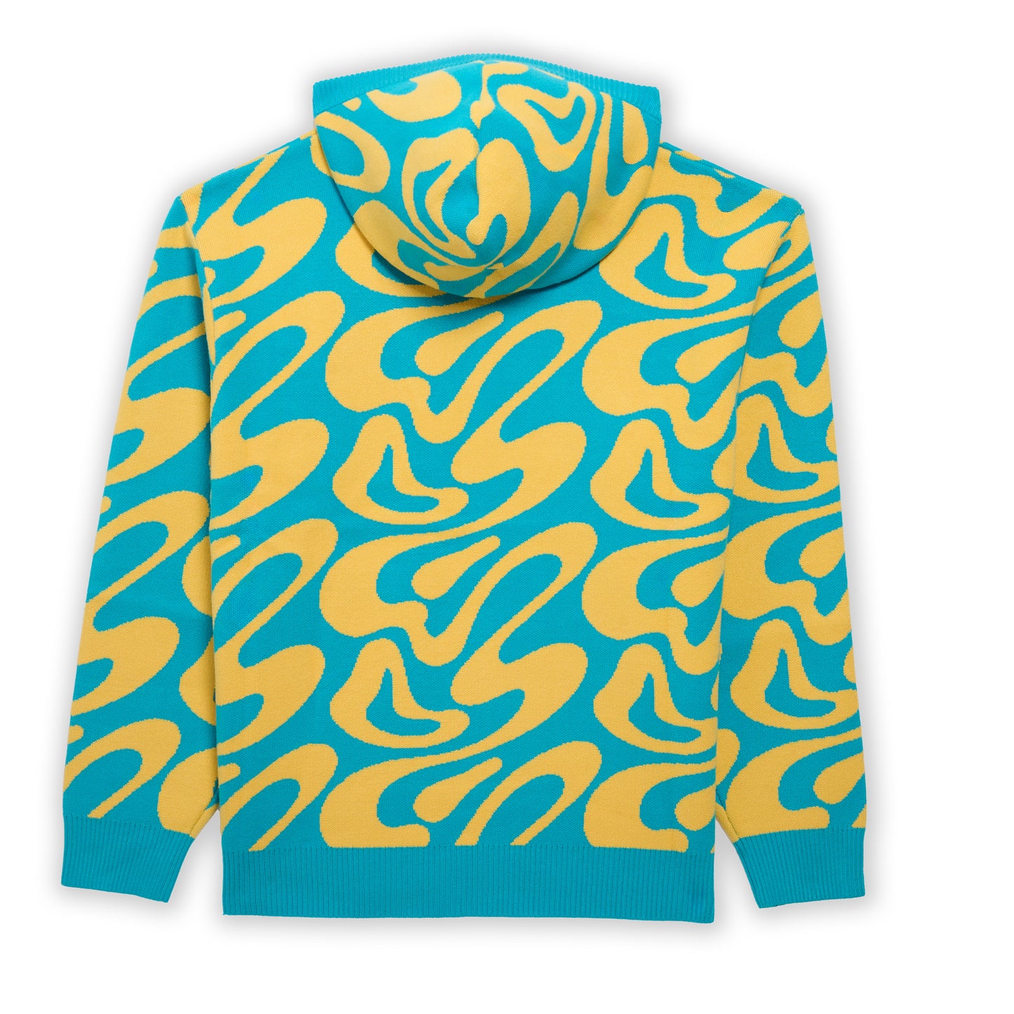 Trippy Oversized Knit Hoodie 