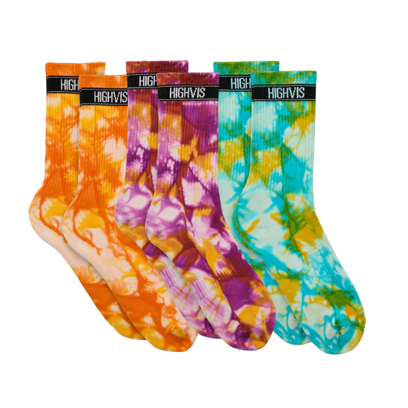 HIGHVIS TieDye Sport Comfort Socks Unisex OneSize 